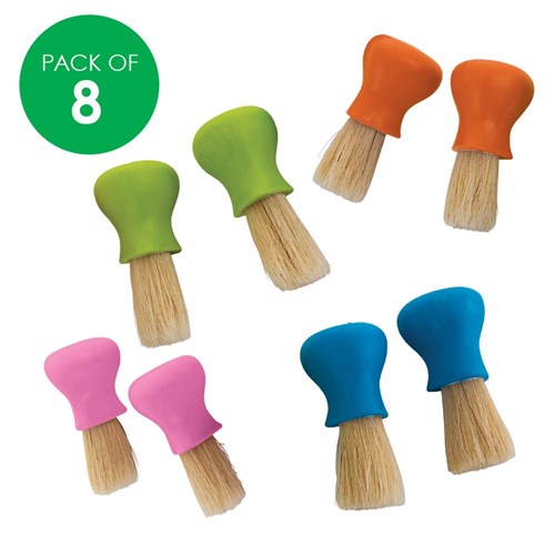 Easy-Grip Stubby Paint Brushes - Pack of 8