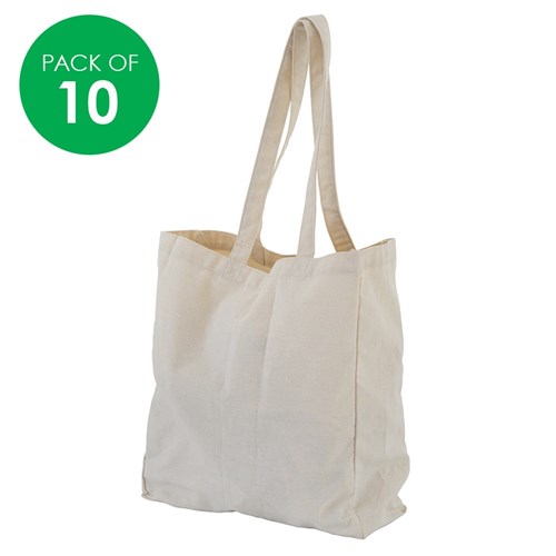 Calico Shopping Bags - Pack of 10