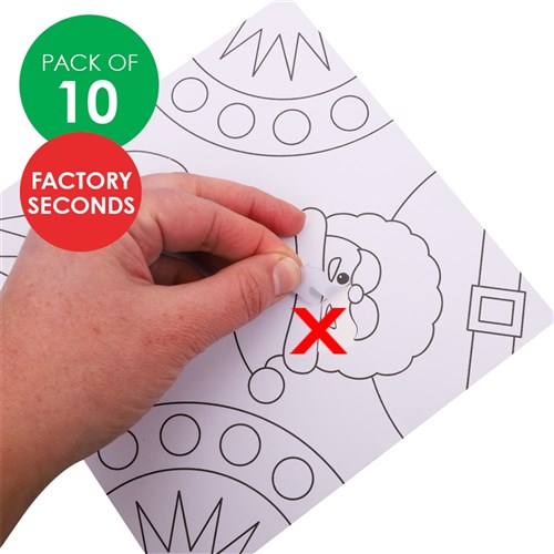 FACTORY SECONDS Christmas Collaboration Sticky Art Shapes - Pack of 10