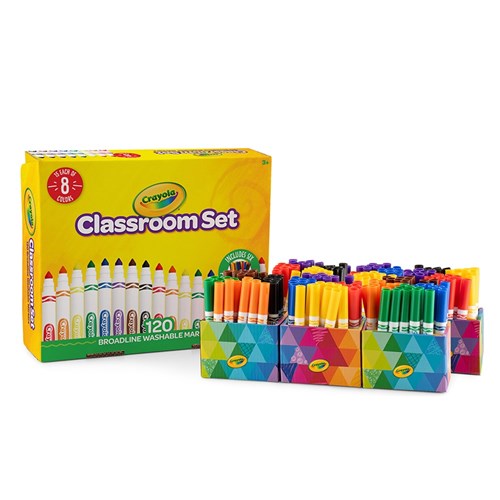 Crayola Washable Broad Line Markers Classpack - Pack of 120