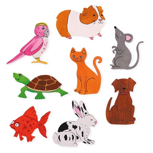 Wooden Pet Shapes - Pack of 24