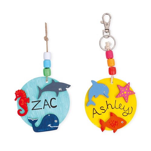 Mini Wooden Sea Animal Shapes - Pack of 48