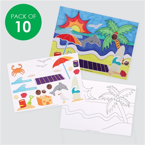 Sticker Scenes - Beach - Pack of 10