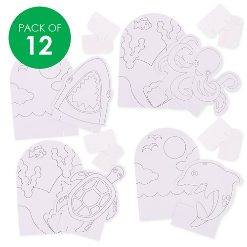 3D Sticky Art Scenes - Sea Animals - Pack of 12