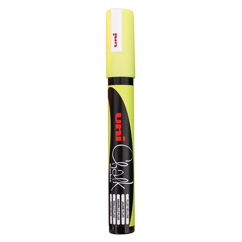 Uni Liquid Chalk Marker - Bullet Tip - Yellow