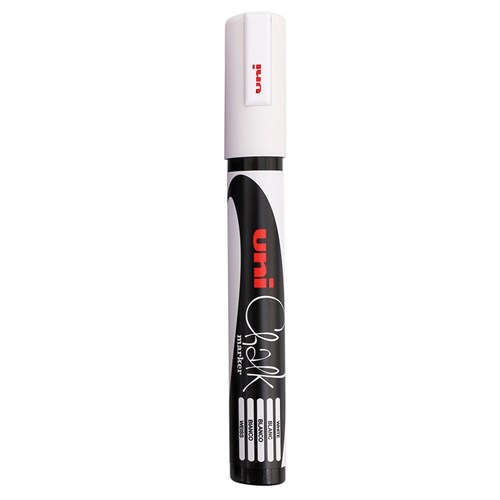 Uni Liquid Chalk Marker - Bullet Tip - White