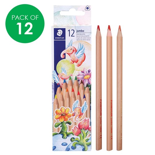 Staedtler Jumbo Triangular Coloured Pencils - Pack of 12