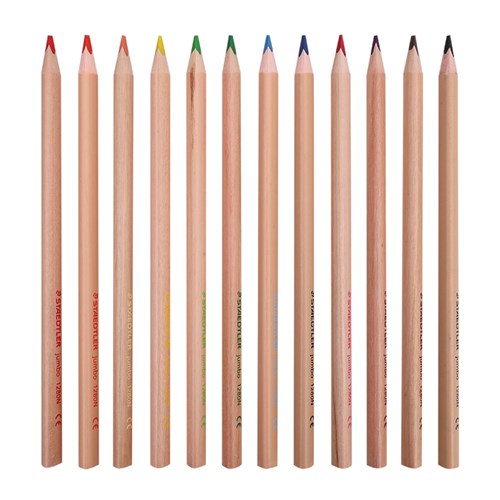 Staedtler Jumbo Triangular Coloured Pencils - Pack of 12