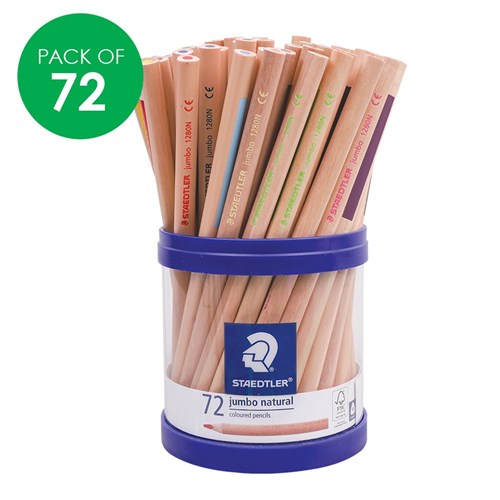 Staedtler Jumbo Triangular Coloured Pencils Deskpack - Pack of 72