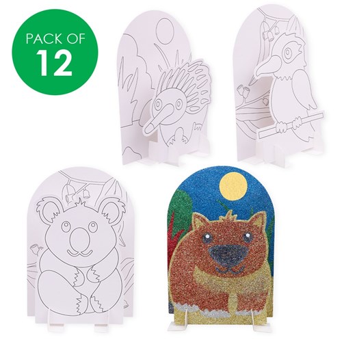 3D Sticky Art Scenes - Australian Animals - Pack of 12