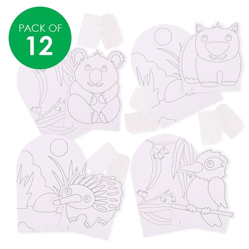 3D Sticky Art Scenes - Australian Animals - Pack of 12