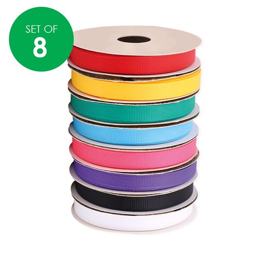 Ribbed Ribbon - 5 Metres - Set of 8 Colours