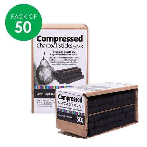 Compressed Charcoal - Pack of 50