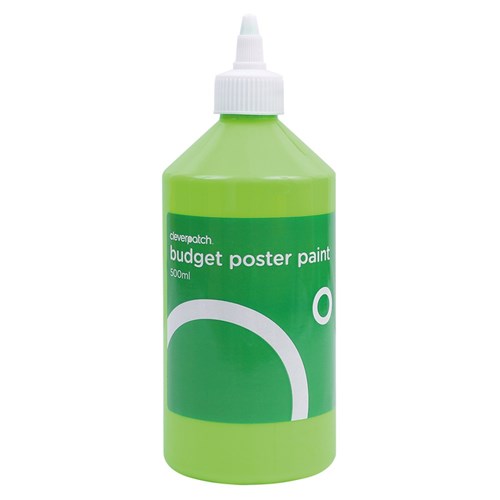 CleverPatch Budget Poster Paint - Fluoro Green - 500ml