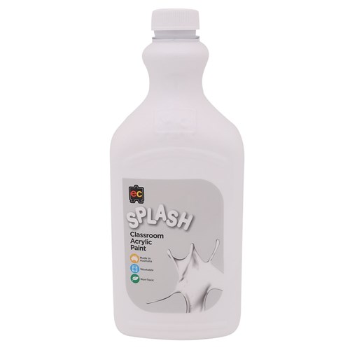 Splash Acrylic Paint - White - 2L