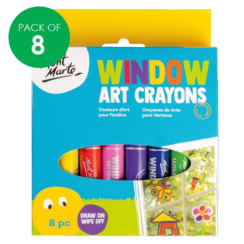 Mont Marte Window Crayons - Pack of 8