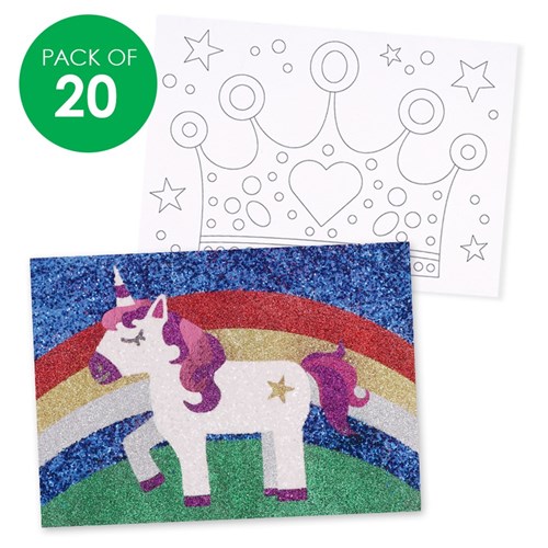 Fairy Tale Sticky Art Sheets - Pack of 20