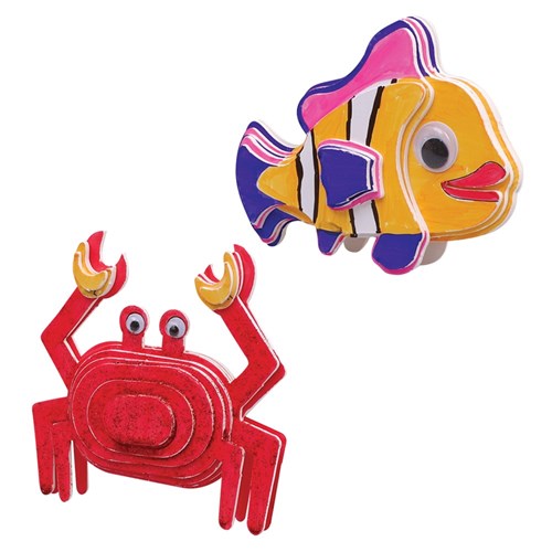 3D Cardboard Puzzles - Sea Animals - Set of 40