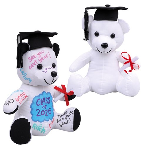 Fabric Graduation Bear with Accessories - Each