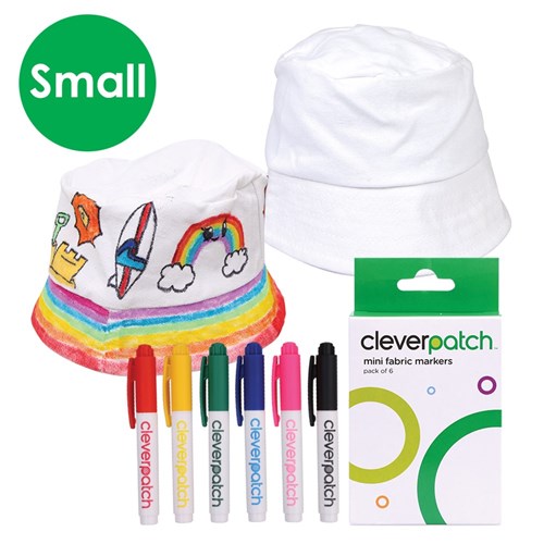 Cotton Bucket Hat with Mini Markers - Small Size