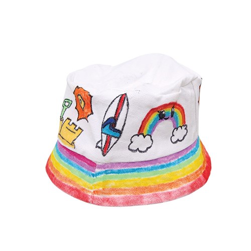 Cotton Bucket Hat with Mini Markers - Small Size