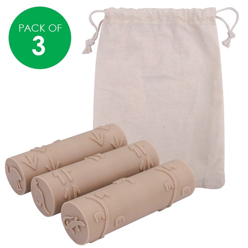 Aboriginal Animal Tracks Rollers - Pack of 3