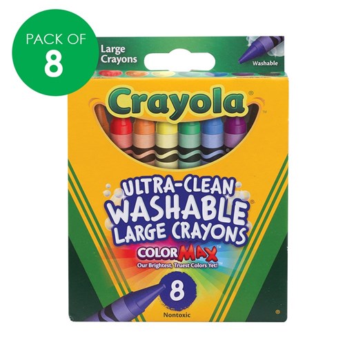 Crayola Large Washable Crayons - Pack of 8