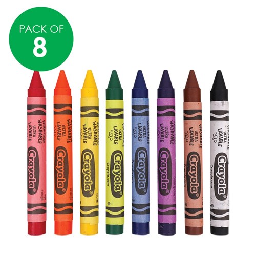 Crayola Large Washable Crayons - Pack of 8