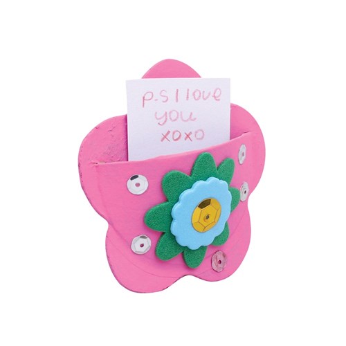 Papier Mache Pocket with Magnet - Flower