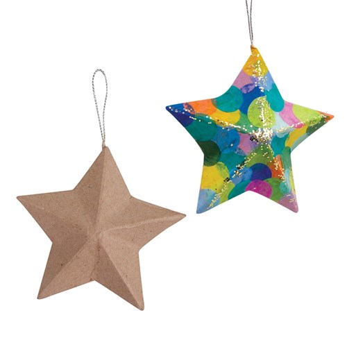 Papier Mache Star Ornament