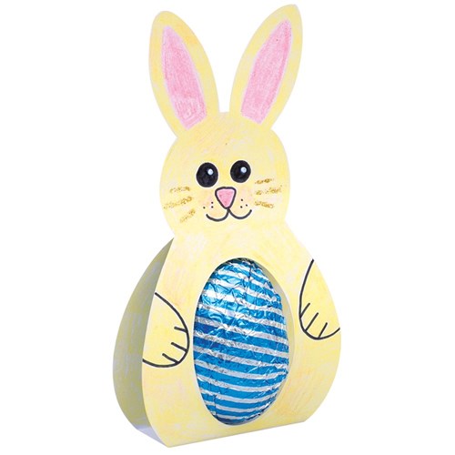 Cardboard Easter Bunny Egg Holders - White - Pack of 10