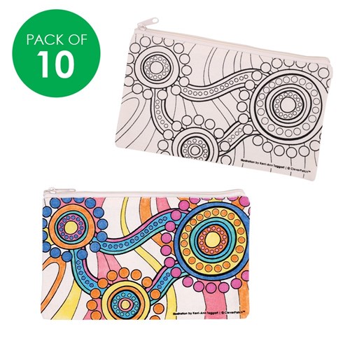 Indigenous Designed Printed Pencil Cases - Pack of 10
