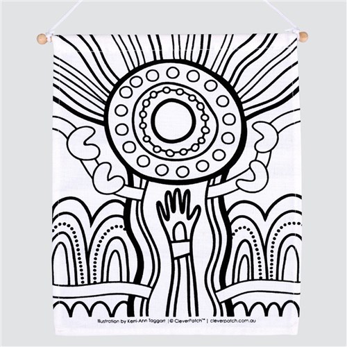 Indigenous Designed Printed Fabric Banner - Harmony - Each