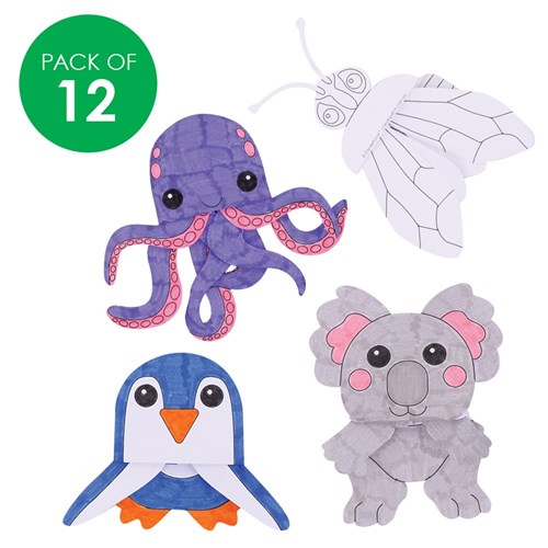 Moving Paper Animals - Pack of 12