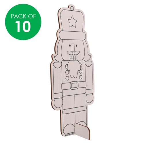 3D Wooden Nutcrackers - Pack of 10