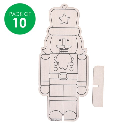 3D Wooden Nutcrackers - Pack of 10