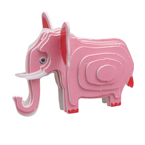 3D Cardboard Animal Puzzles - Elephant - Pack of 10