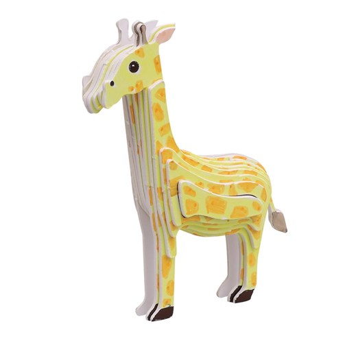 3D Cardboard Animal Puzzles - Giraffe - Pack of 10