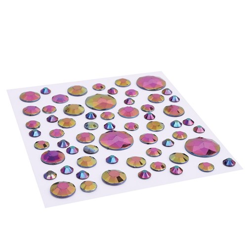 Self-Adhesive Round Rhinestones - Pack of 62