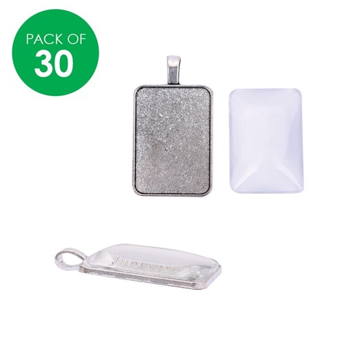 Pendant Settings - Rectangle - Pack of 30