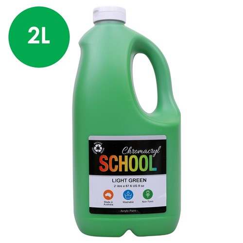 Chromacryl School Acrylic Paint - Light Green - 2L