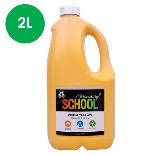 Chromacryl School Acrylic Paint - Warm Yellow - 2L