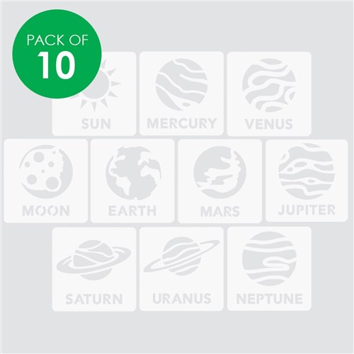 Solar System Stencils - Pack of 10