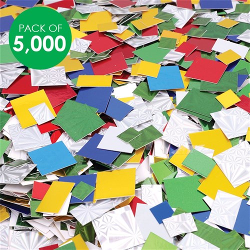 Metallic Cardboard Mosaic Squares - Pack of 5,000