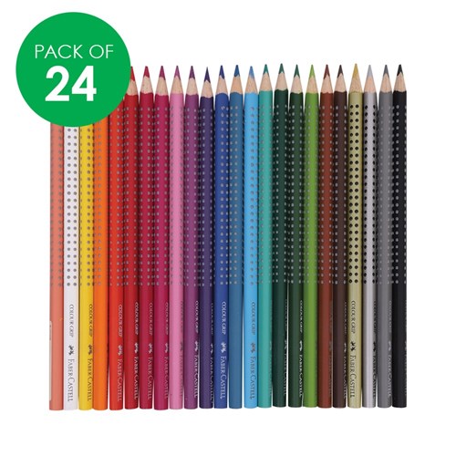 Faber-Castell Grip Triangular Coloured Pencils - Pack of 24