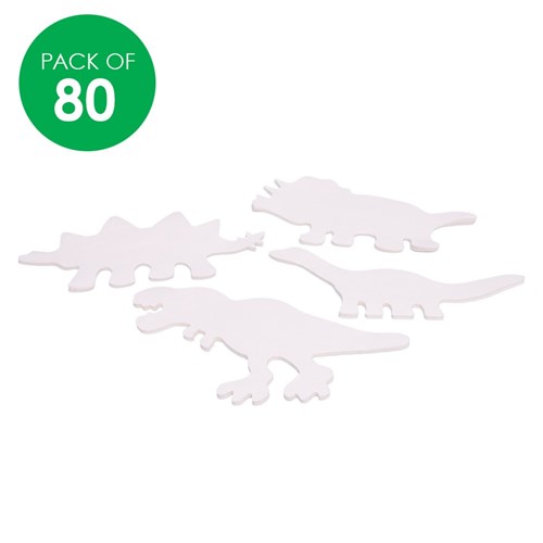 Colour Diffusing Dinosaur Shapes - Pack of 80