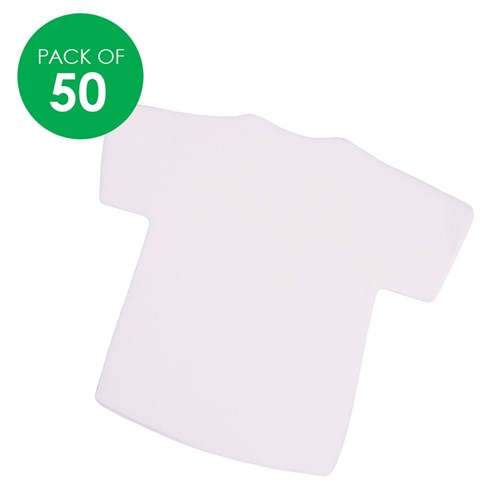 Colour Diffusing Shirt Shapes - Pack of 50