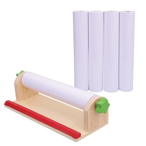 Wooden Paper Dispenser & Paper Rolls Kit