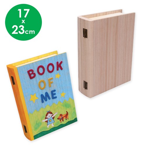 Wooden Book Box - 17 x 23cm - Each