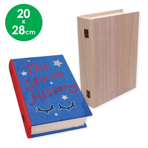 Wooden Book Box - 20 x 28cm - Each
